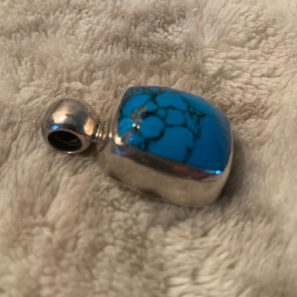 Sterling Silver Turquoise Pendant - Picture 2 of 6